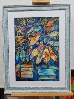 Magic geranium" still life framed by Volskay Lilya.