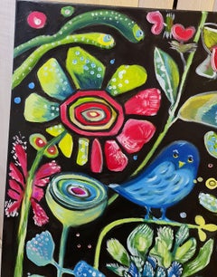 Midnight in the magic garden.Original Oil painting by Lilya Volskaya