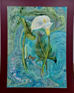 Mint Freshness. Flower and Butterfly"