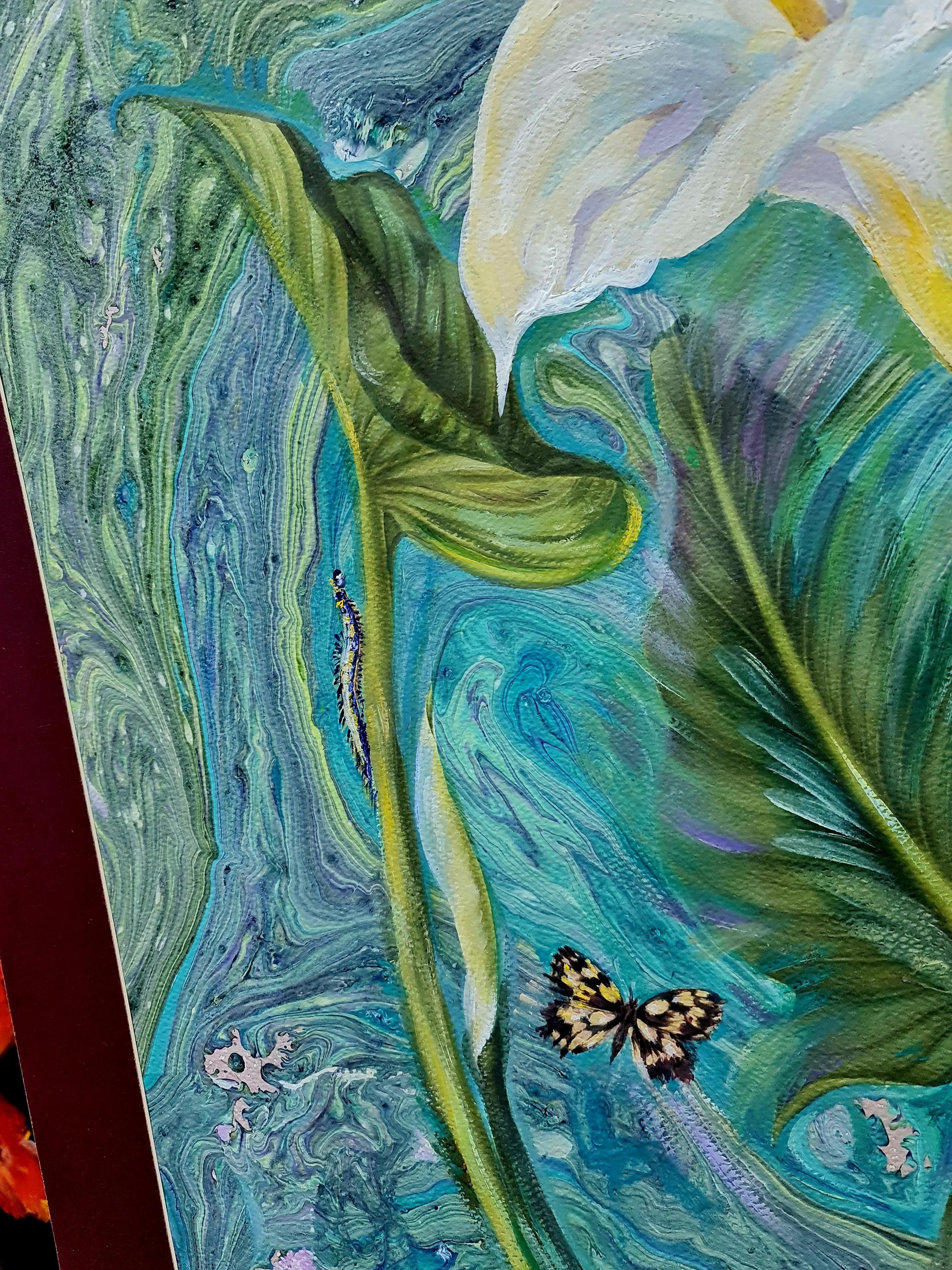 Menthe Fraîcheur. Fleur et papillon
