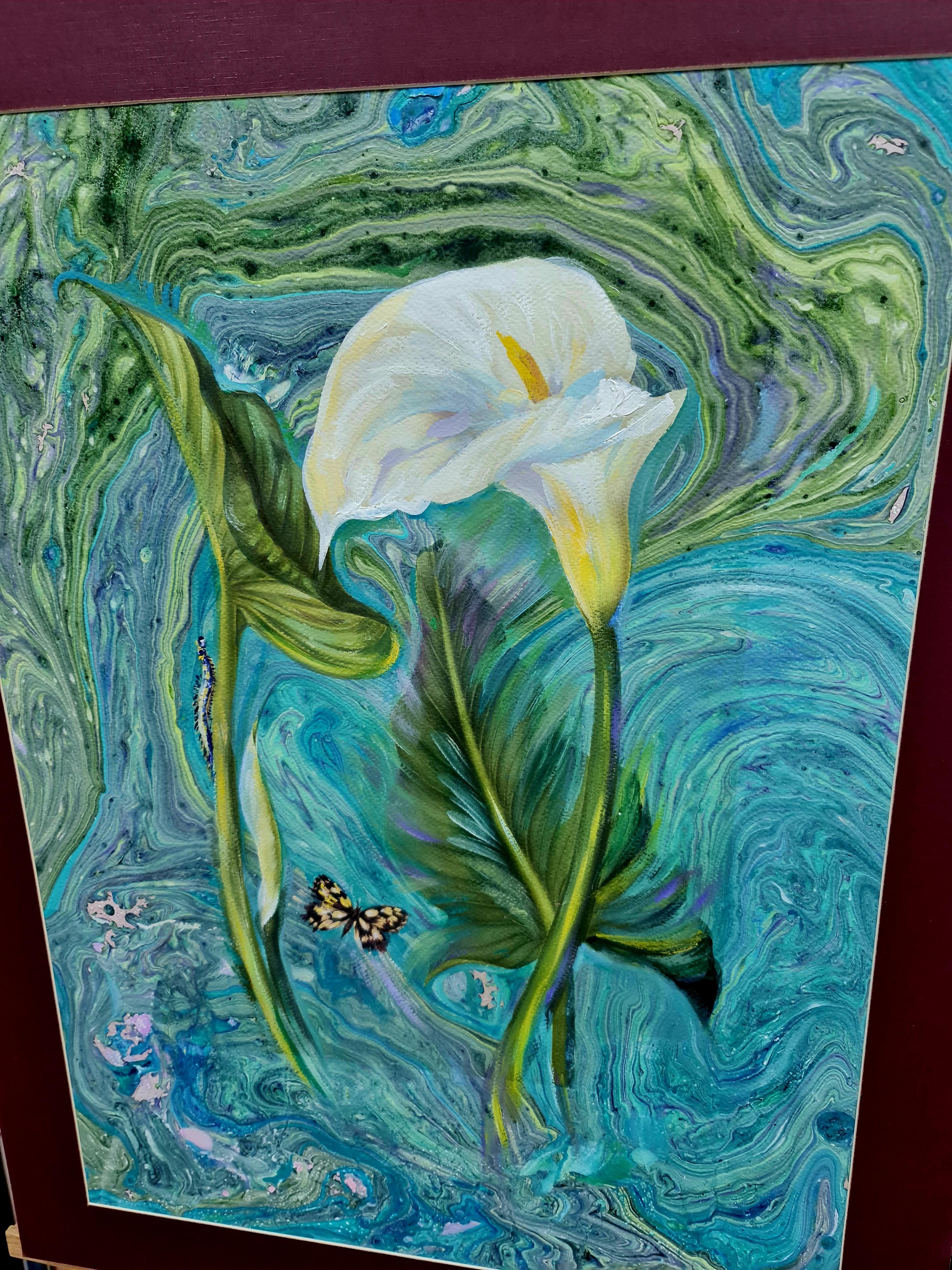 Menthe Fraîcheur. Fleur et papillon