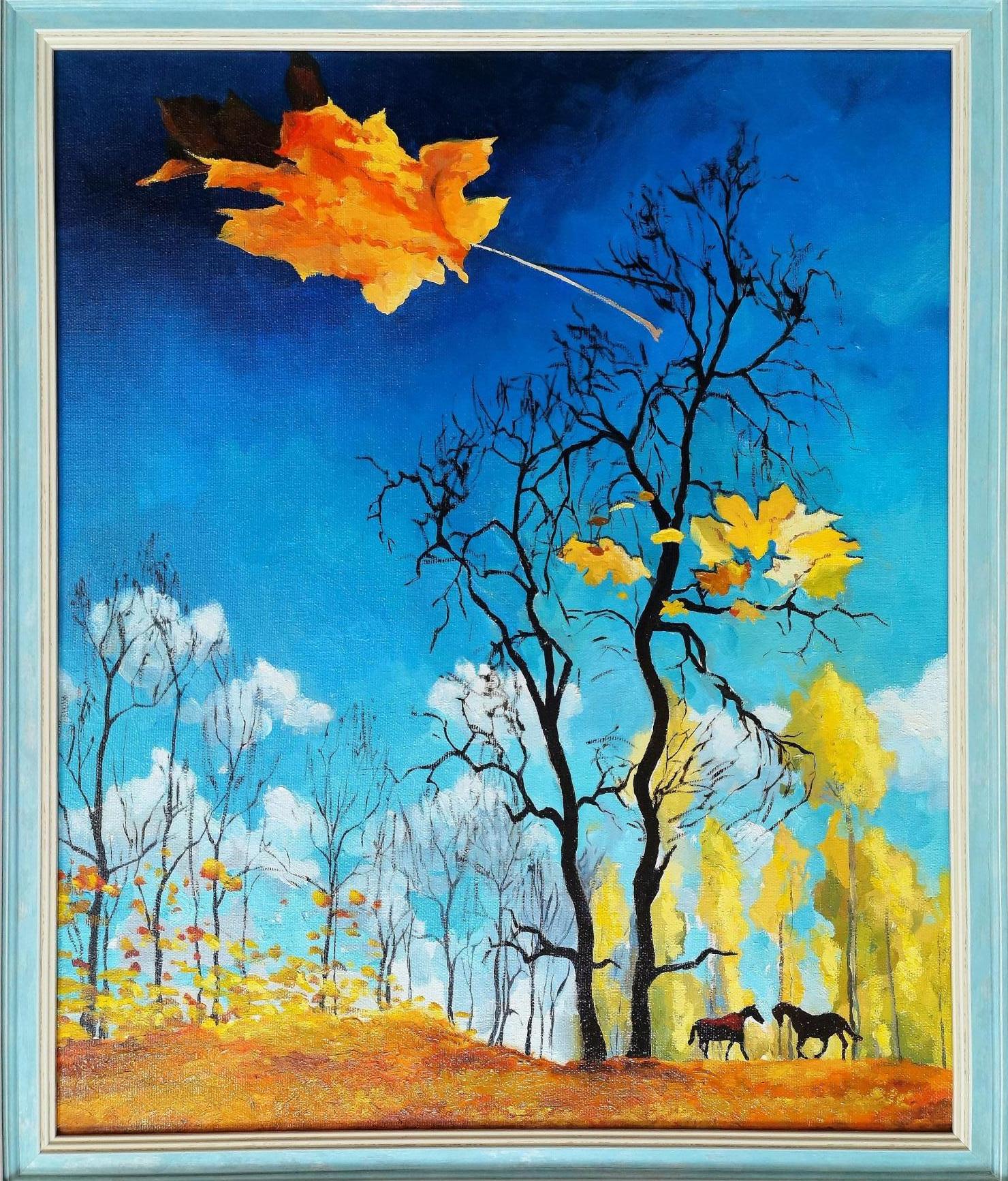 „Mirror of water“ Original-Ölgemälde von Lilia Volskaya