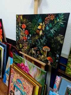 Setas en el bosque" es un óleo de Volskaya Liliуa.