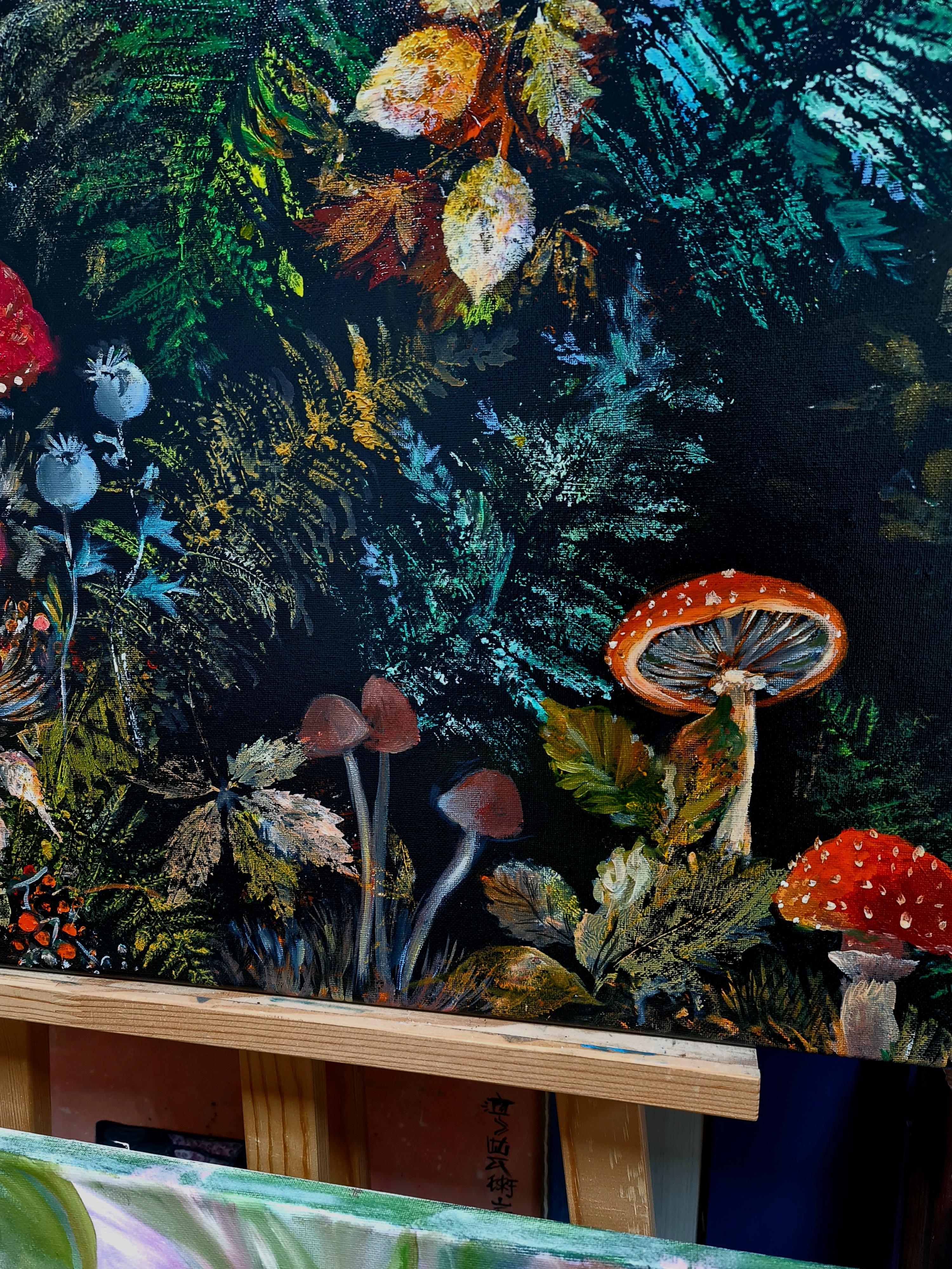 Champignons dans la forêt