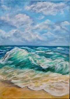 Sur la crête d'une vague" est une peinture à l'huile de Volskaya Lilia.