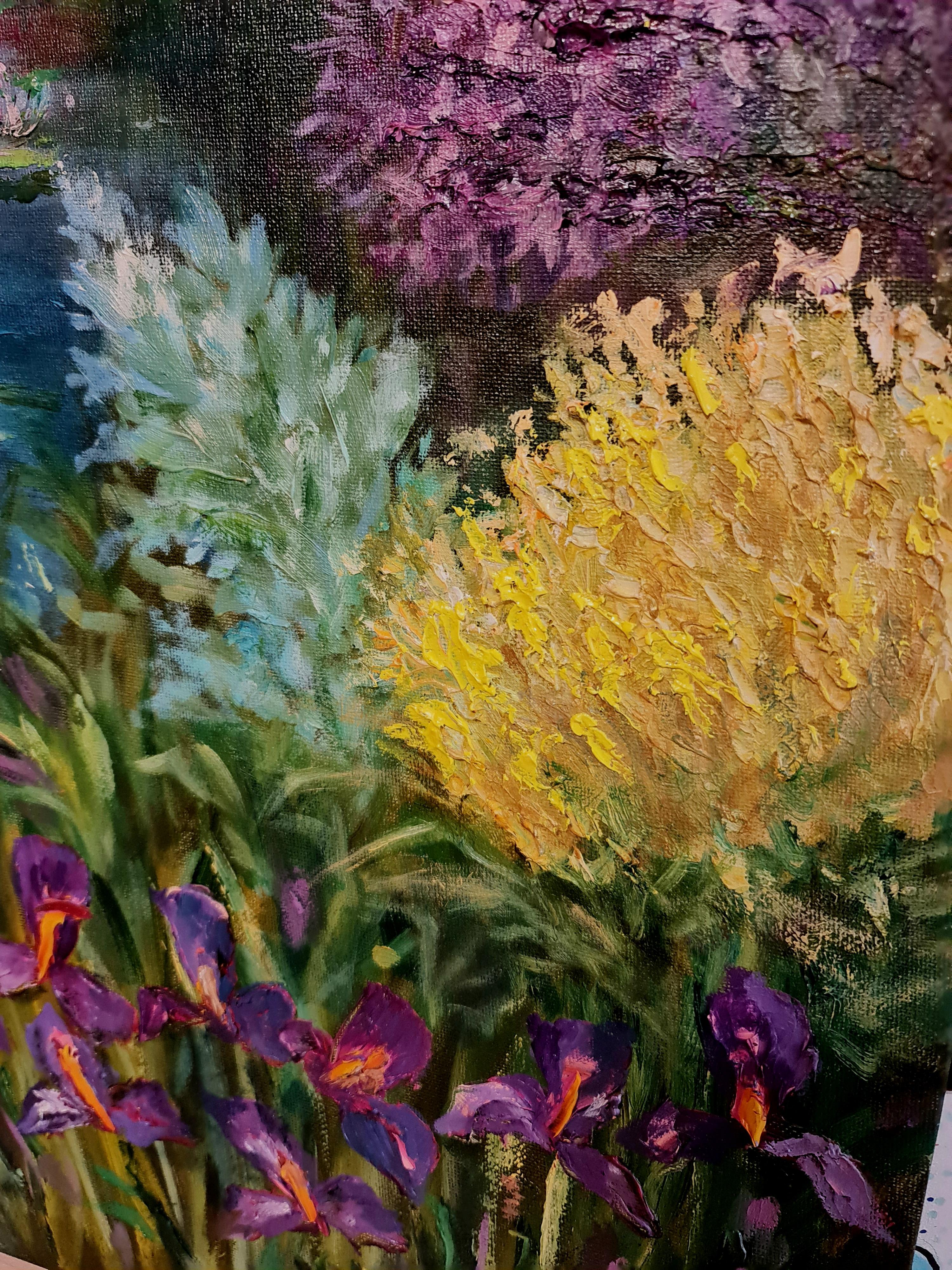 Paradise Pond. Un paesaggio a olio nello stile del Giglio di Nayiv Volsky. Nelle nostre fantasie, ci sono angoli o luoghi in cui vogliamo tornare ancora e ancora. Ho deciso di condividere con te il mio posto di potere. Qui non c'è solo luce, colori