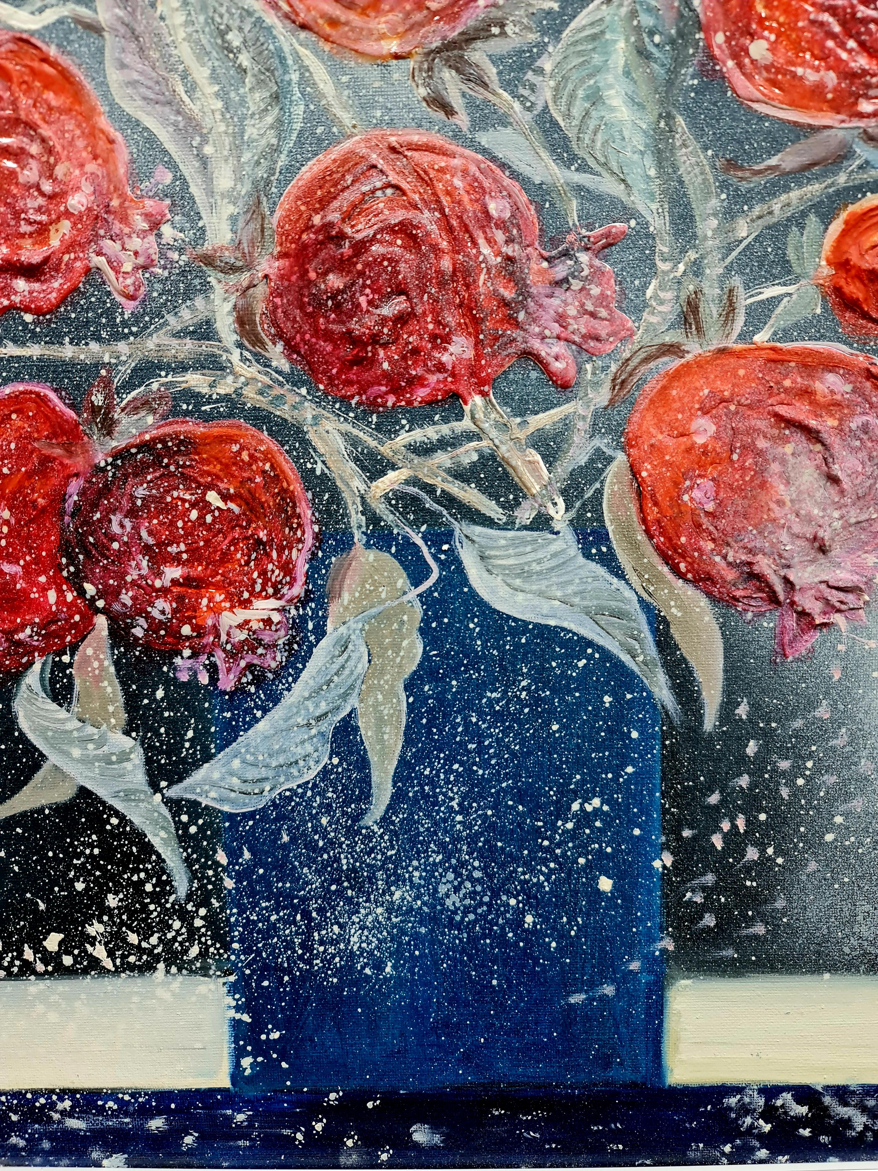 Granatäpfel im Schnee