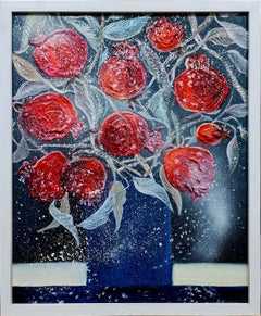 Pomegranates in the snow" interior Christmas still life of the Volsky Lily.