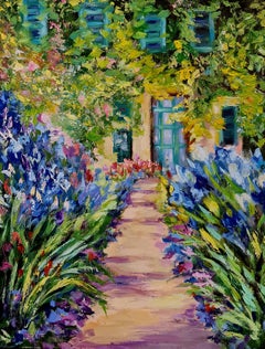 Provence. The flowering of irises" impressionistic landscape of the Volsky Lilyа