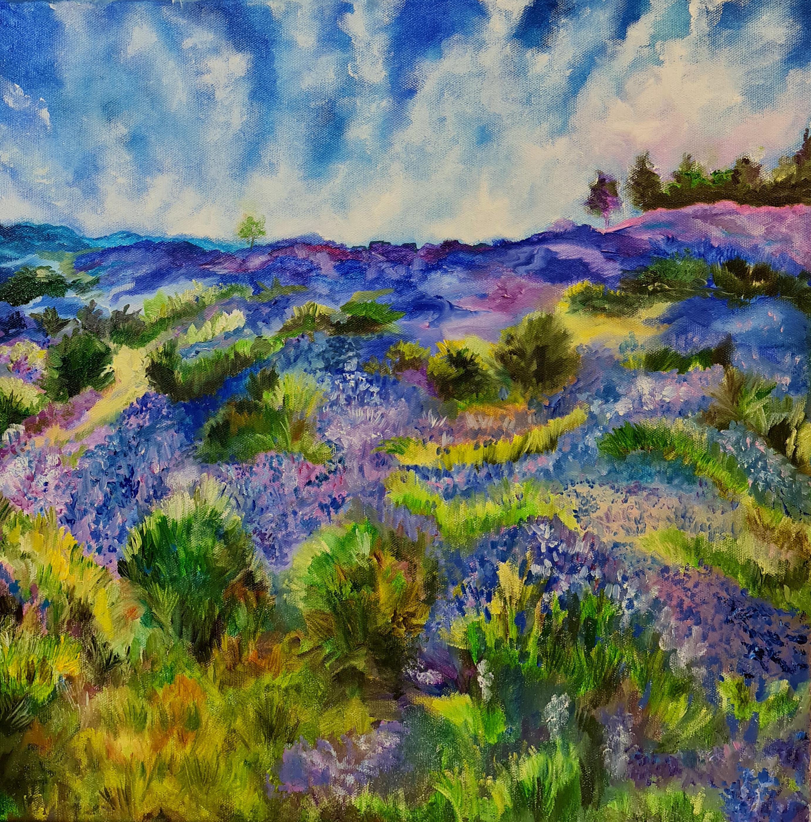 Landscape Painting Lilya Volskaya - Provence.Lovesick wastelands" paysage de Liliya Volskaya.
