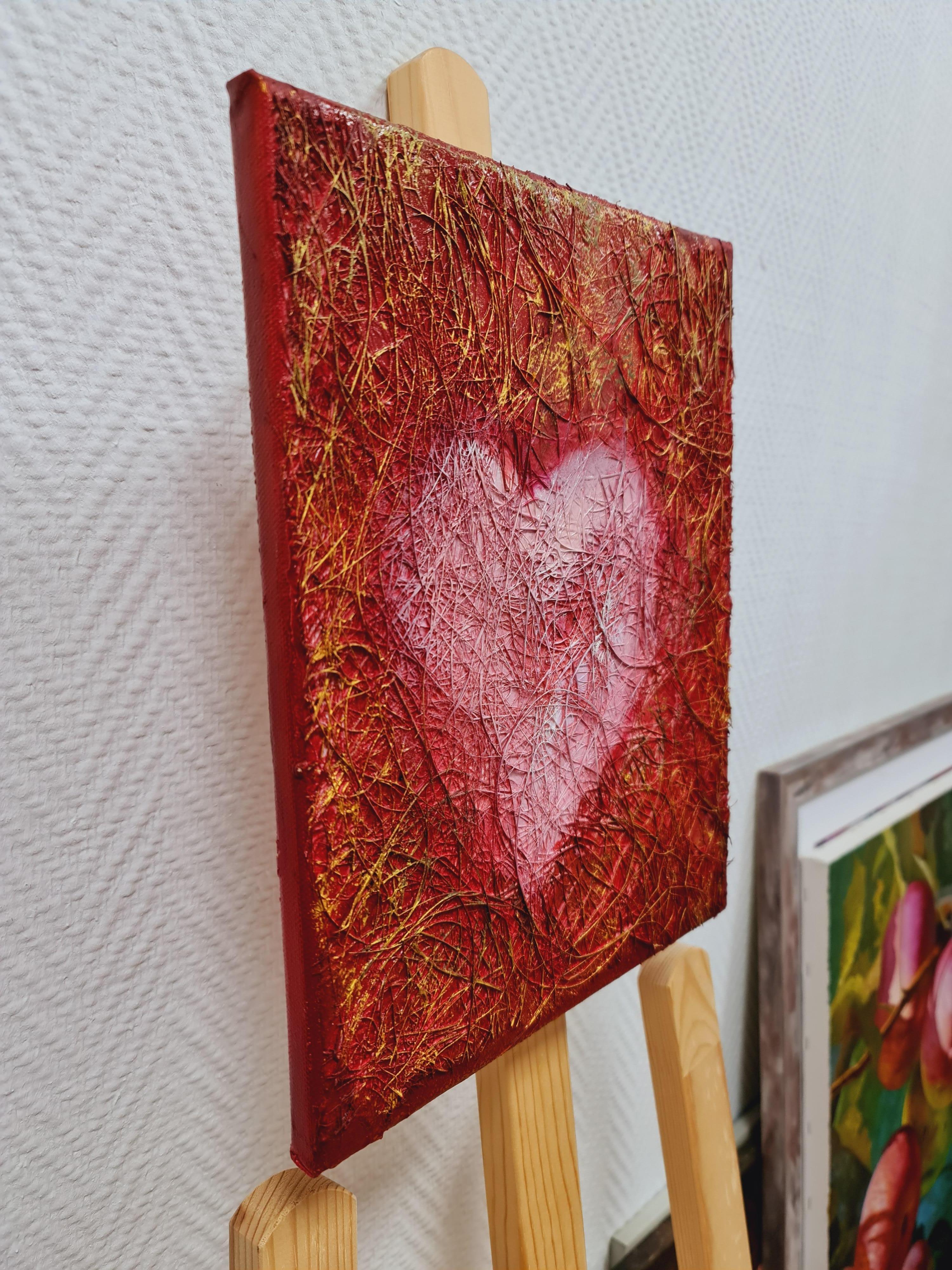 Abstracción roja. El corazón de Volskaya Liliya - Painting de Lilya Volskaya