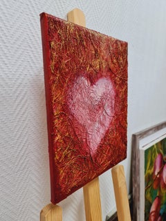 Red abstraction.The heart by Volskaya Liliya