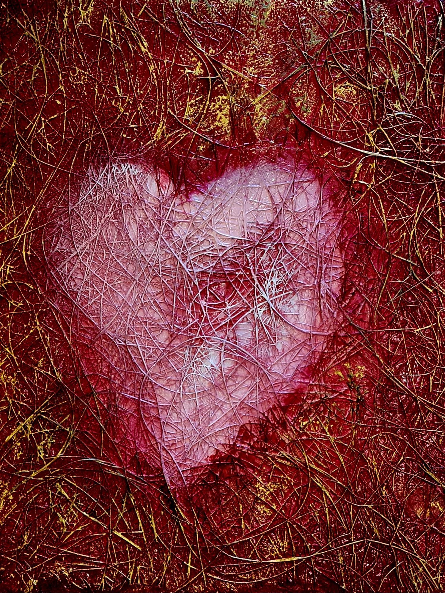 Abstract Painting de Lilya Volskaya - Abstracción roja. El corazón de Volskaya Liliya