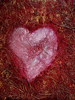 Red abstraction.The heart by Volskaya Liliya