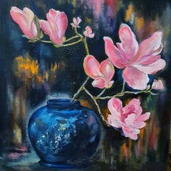 "Rose Magnolias" Painting by Lilia Volskaya