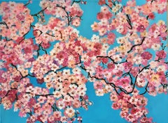 Sakura Blossoms" est une nature morte florale peinte à l'huile par Volskaya Liliya.