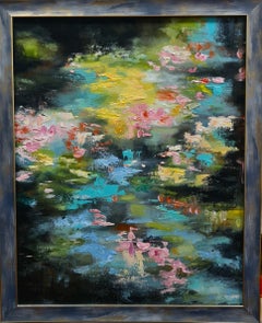"Shady pond", paysage d'été à l'huile de Volskya Lilya.