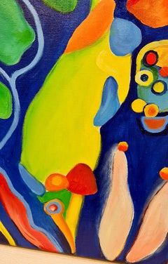 "Sing louder if your family is disappearing" Oil Abstraction by Lilya Volskaya