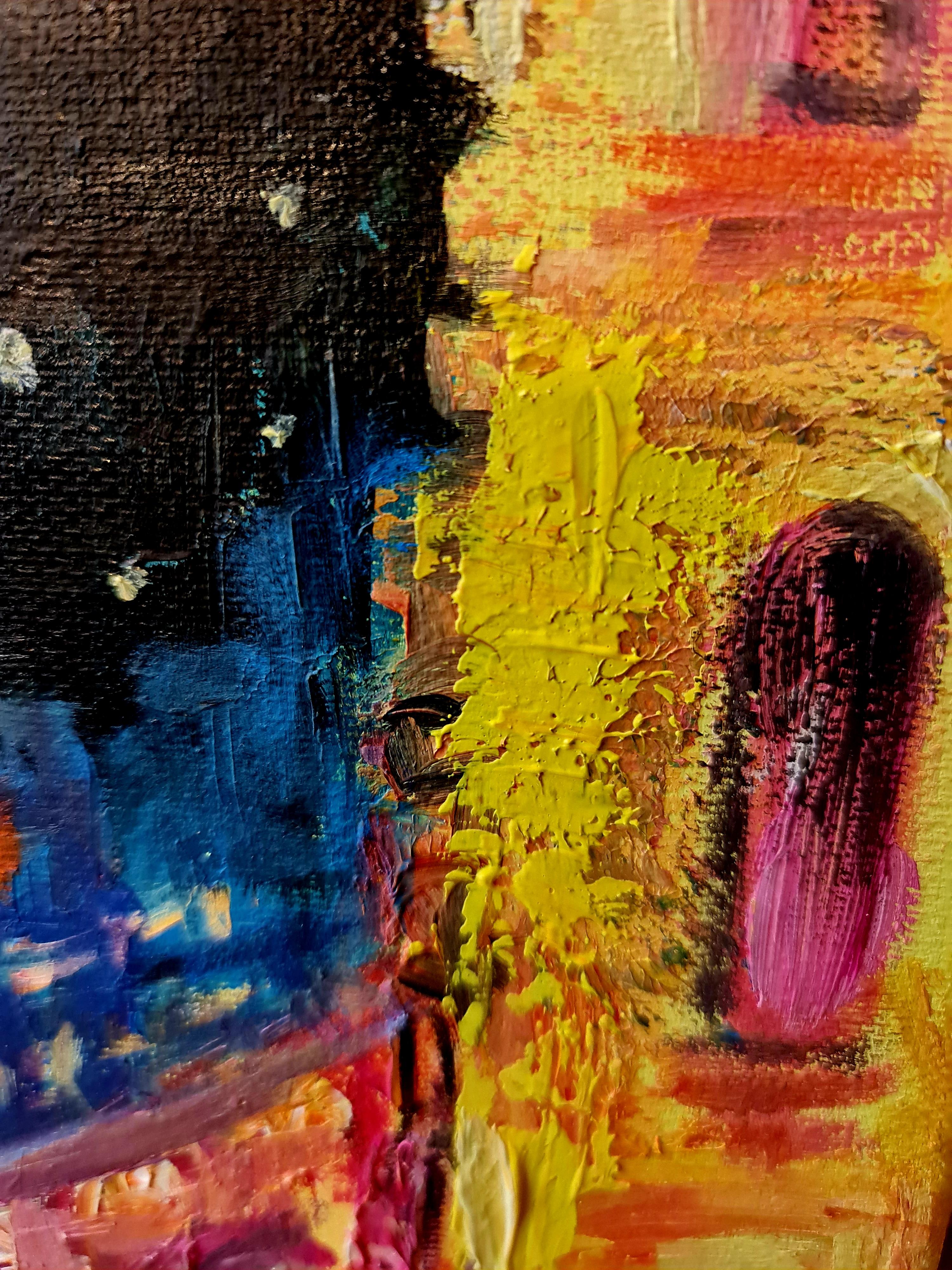 Paesaggio a olio su tela 