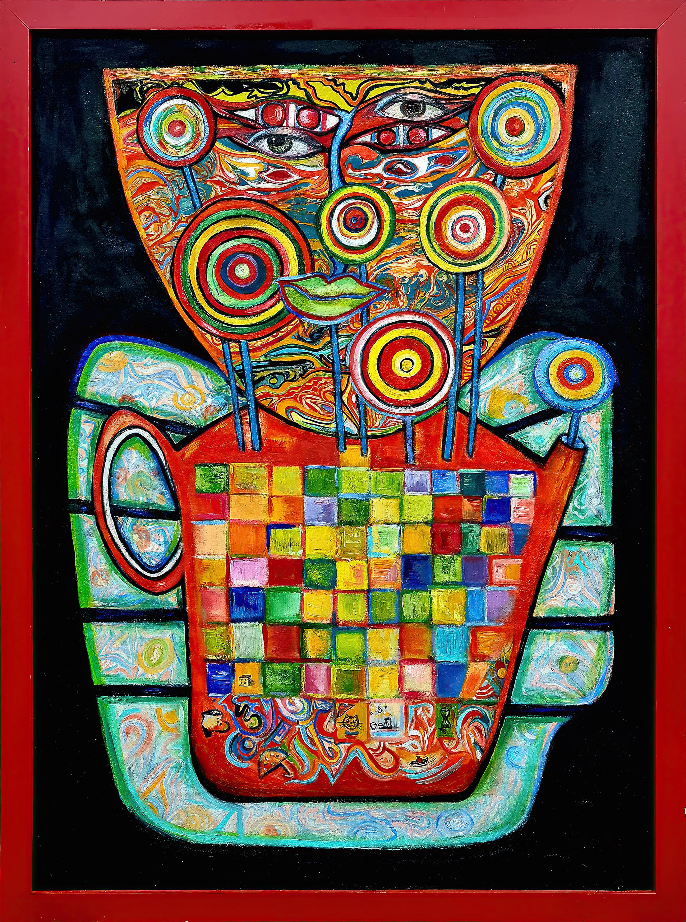 Lilya Volskaya Still-Life Painting - "Tea party" still  live of Volskaya Liliya