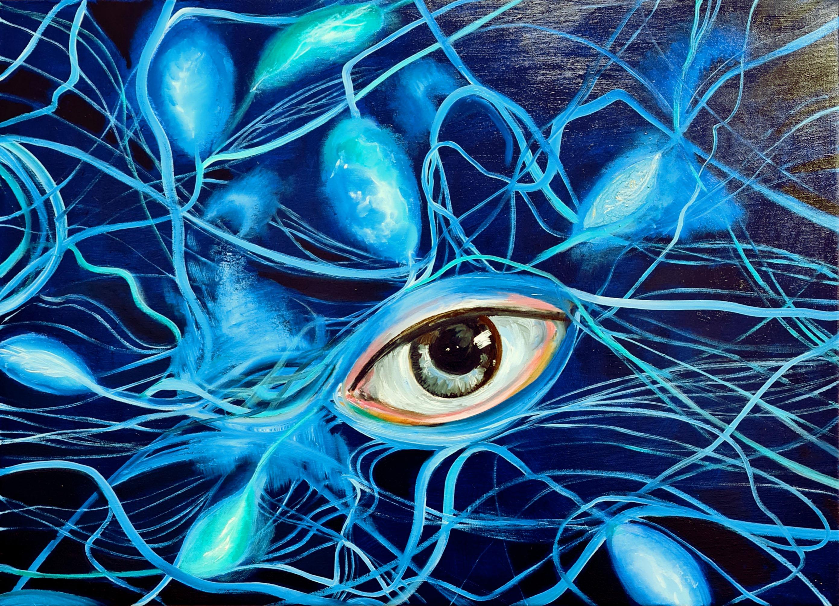 Still-Life Painting Lilya Volskaya - La peinture d'abstraction « Neural Networks » Perspectives"