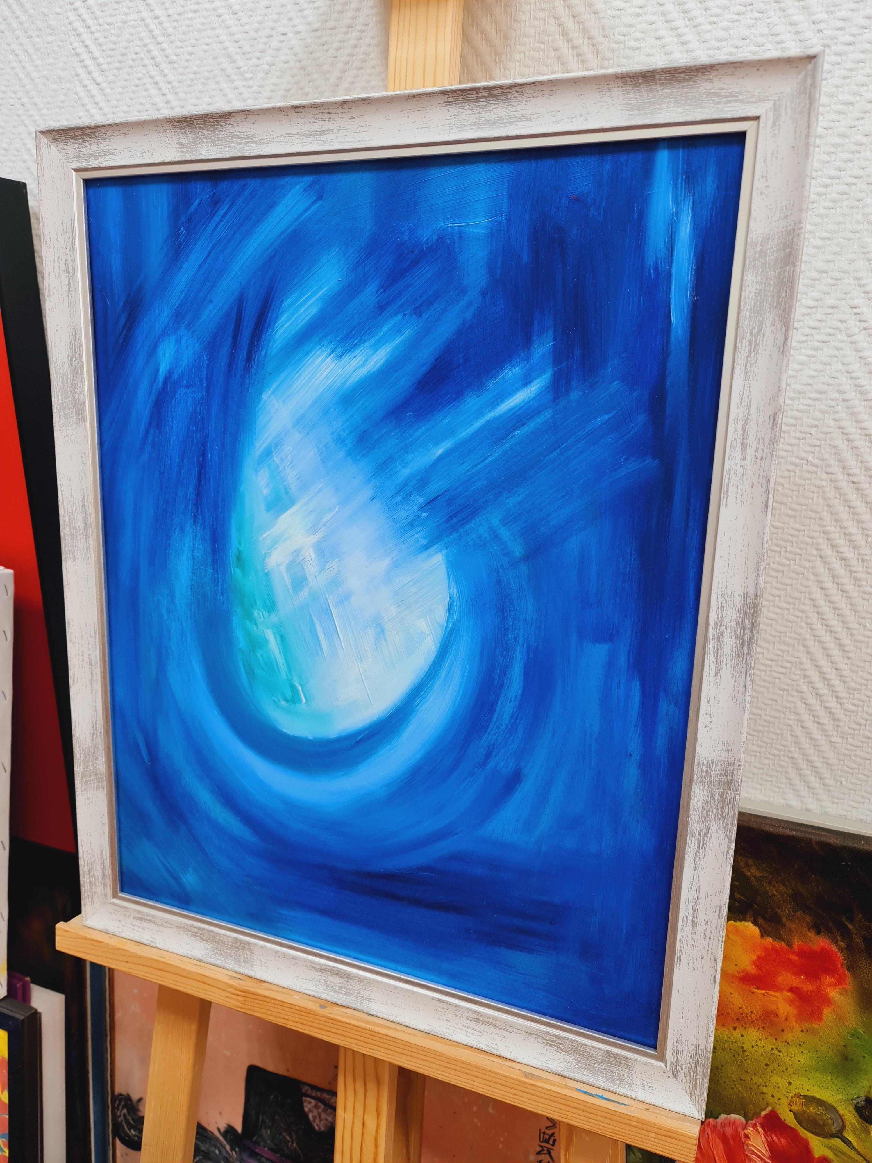 La couleur est bleue. Le portail. peinture abstraite de Lilia Volskaya en vente 5