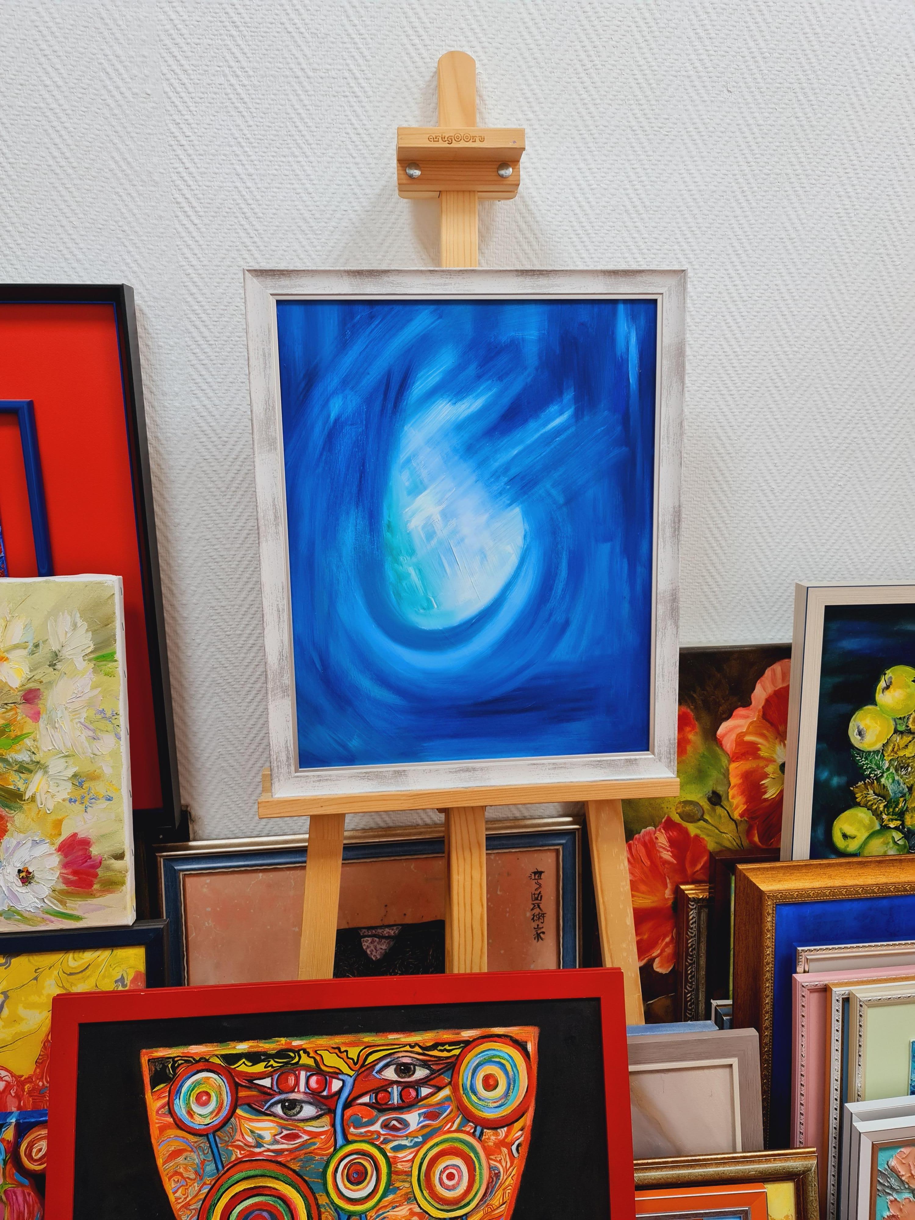 La couleur est bleue. Le portail. peinture abstraite de Lilia Volskaya en vente 6