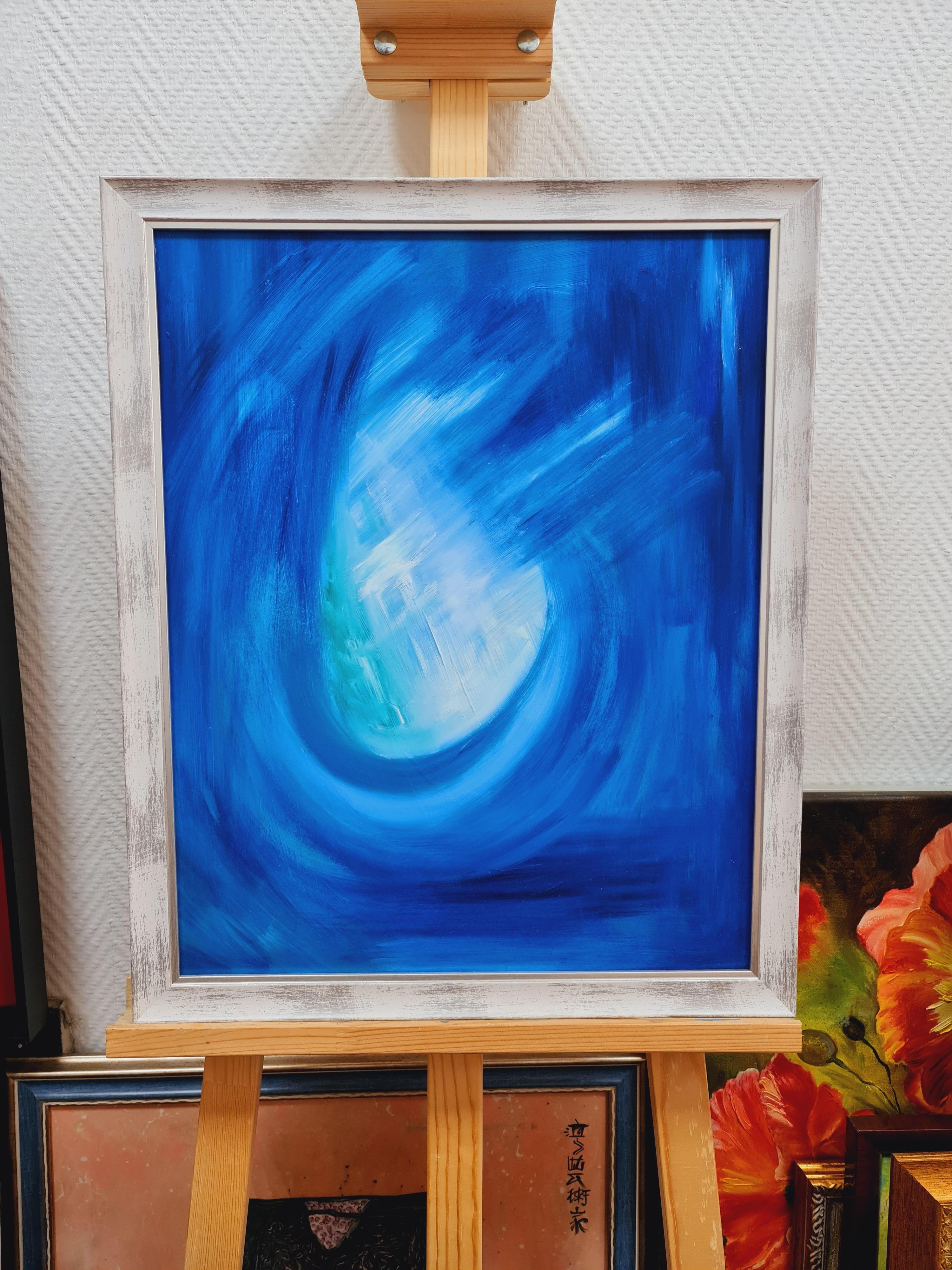 La couleur est bleue. Le portail. peinture abstraite de Lilia Volskaya - Pop Art Painting par Lilya Volskaya