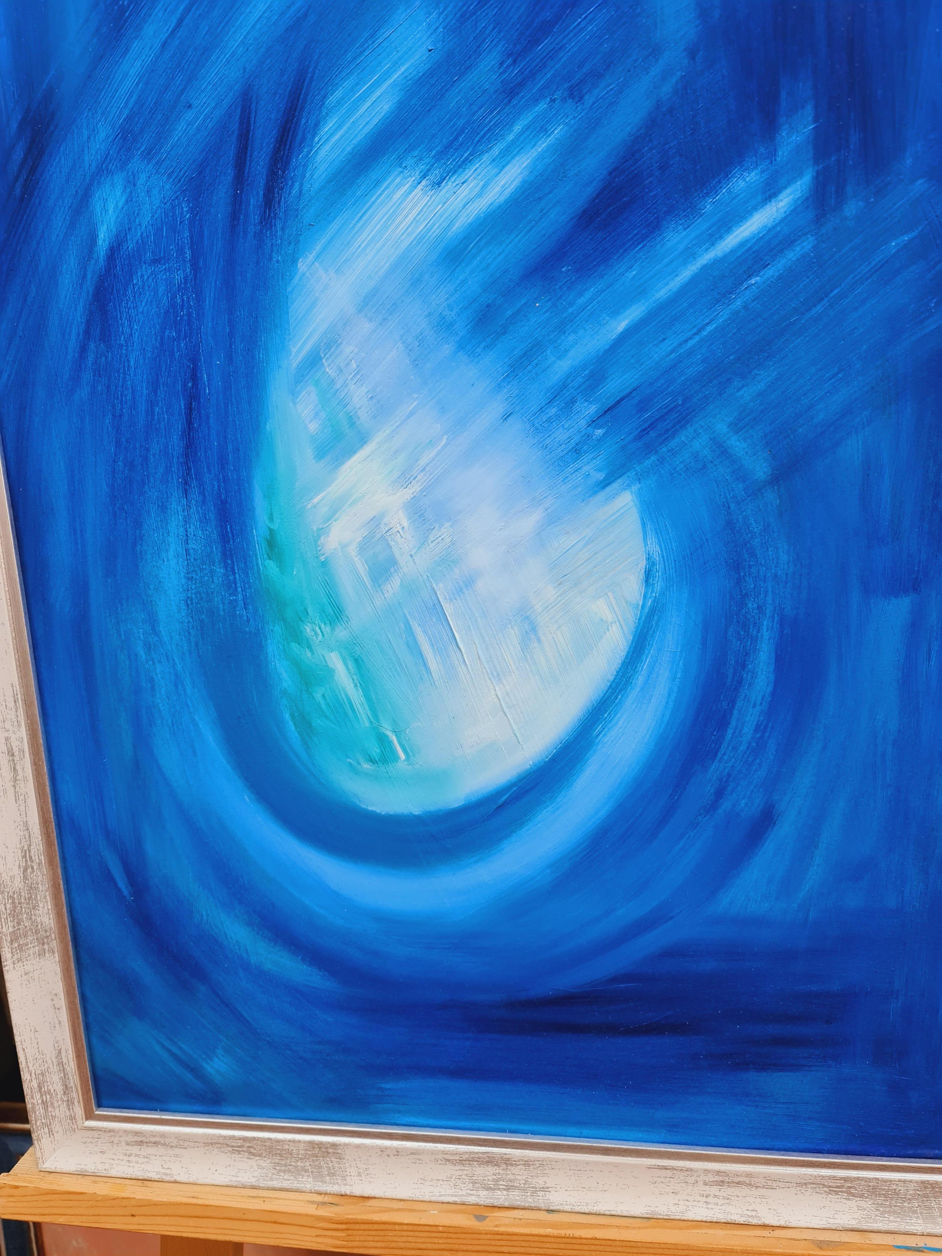 La couleur est bleue. Le portail. peinture abstraite de Lilia Volskaya - Bleu Abstract Painting par Lilya Volskaya