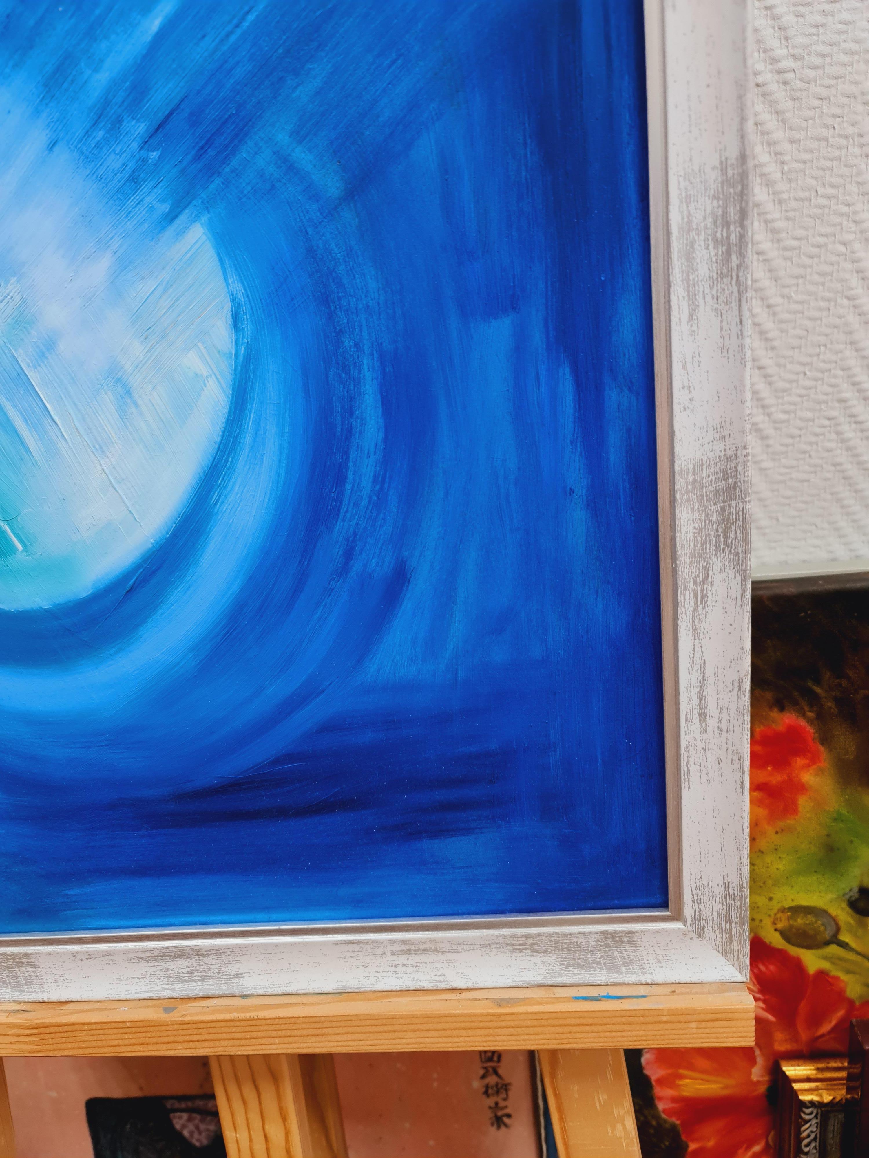 La couleur est bleue. Le portail. peinture abstraite de Lilia Volskaya en vente 1
