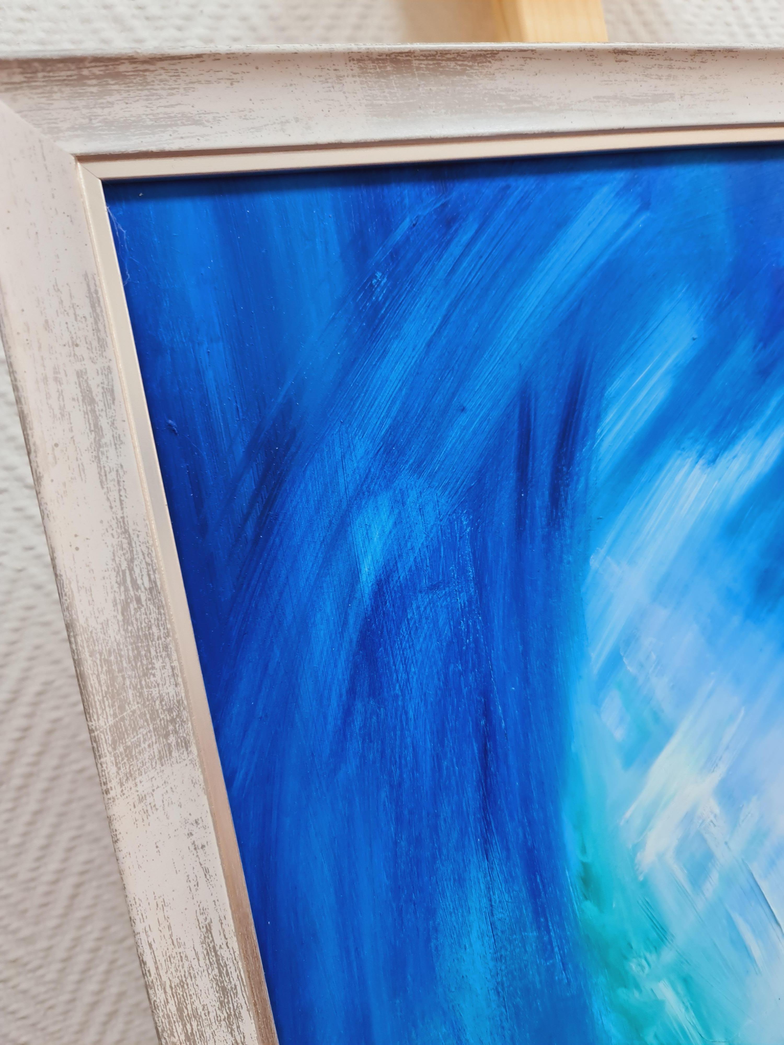 La couleur est bleue. Le portail. peinture abstraite de Lilia Volskaya en vente 3