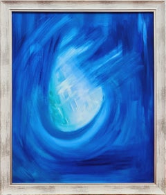 Il colore è blu. Il portale. dipinto astratto di Lilia Volskaya