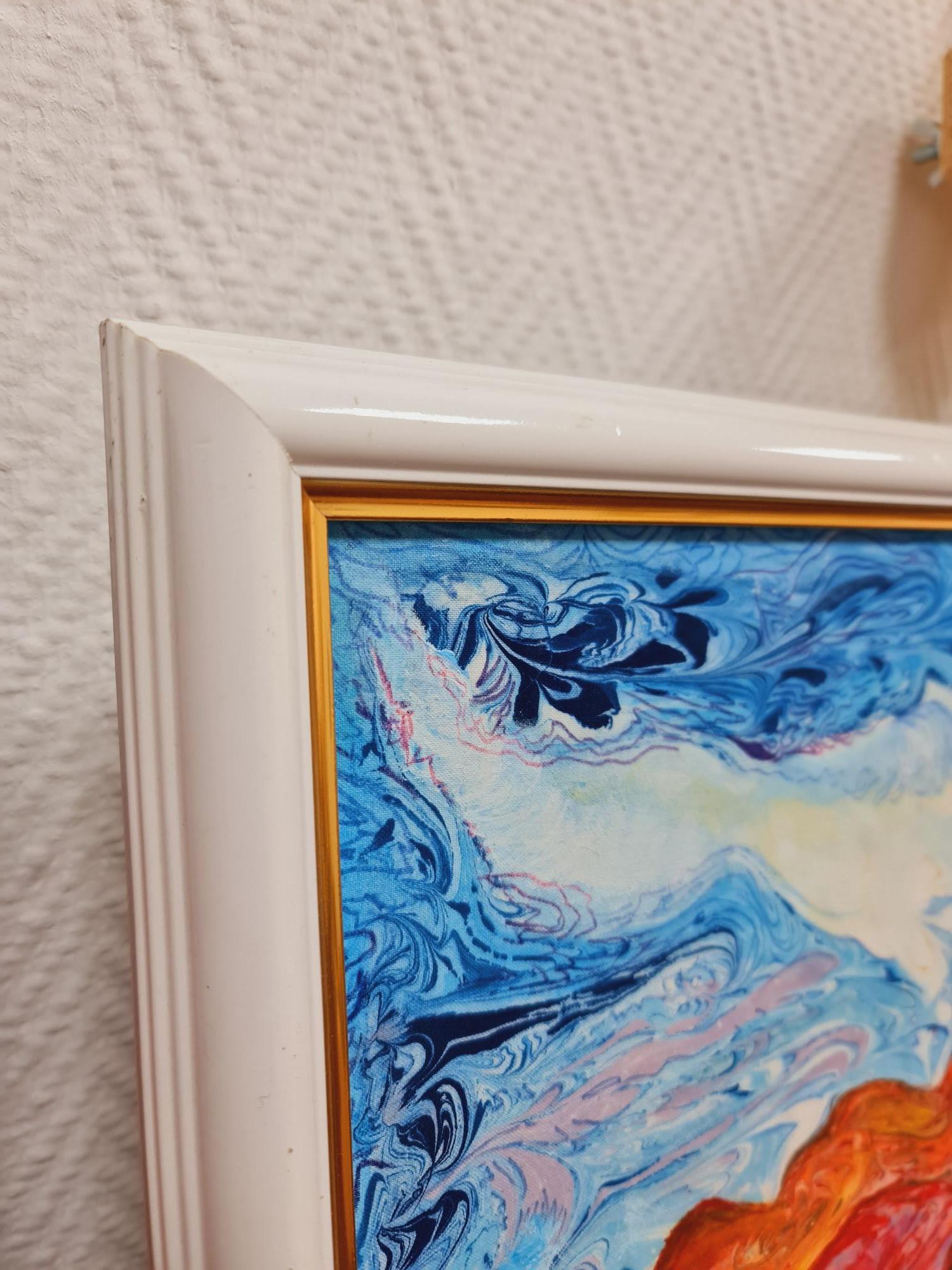 Le paysage. Montagnes rouges dans le style de Paul Gauguin