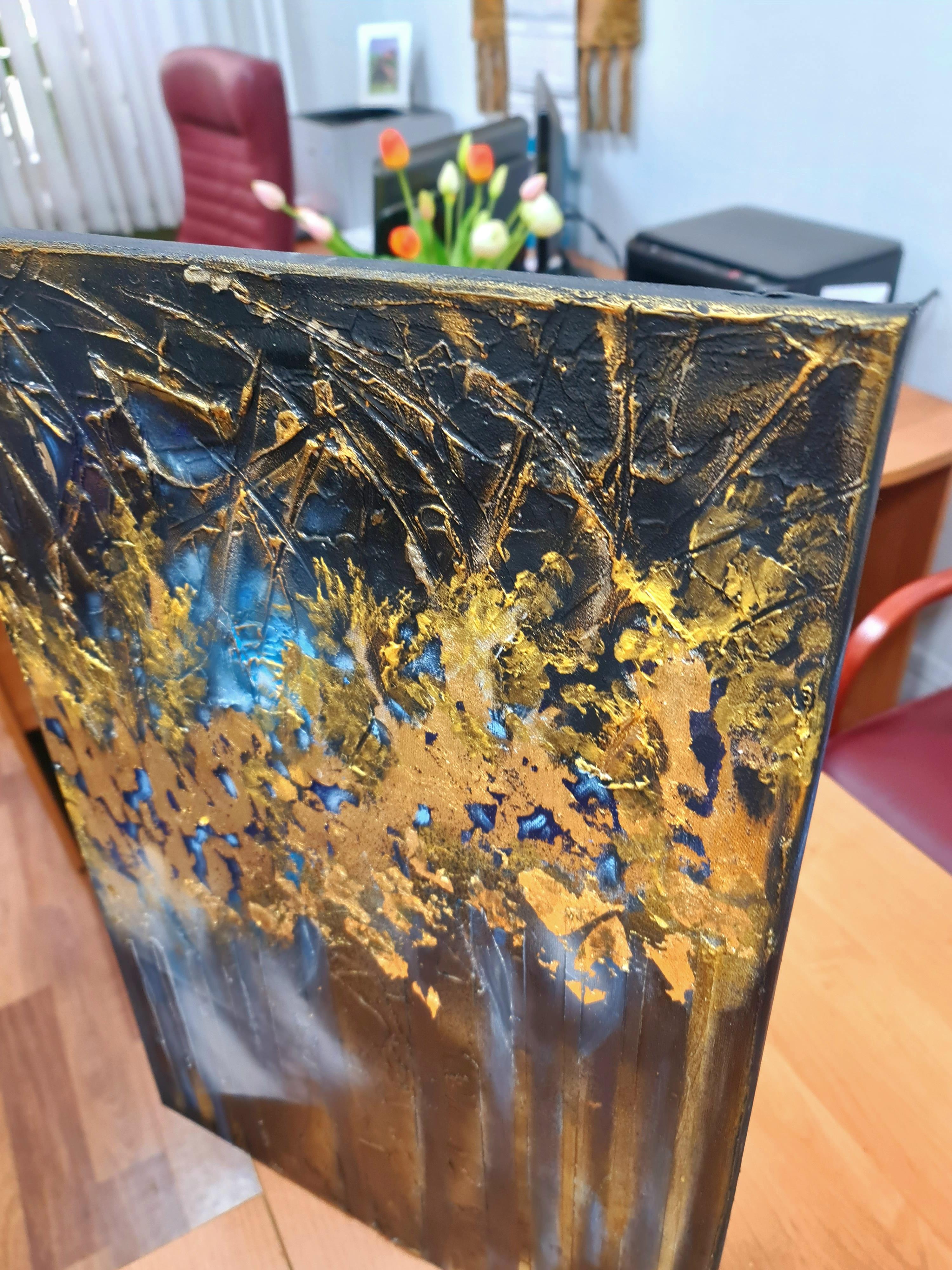 La foresta magica di Harry Potter.paesaggio interno dipinto con texture da Lilya V.I.I. in vendita 2