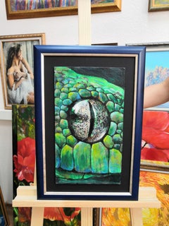 "The snake's gaze. hypnosis" Original Ölgemälde von Liliya Volskaya