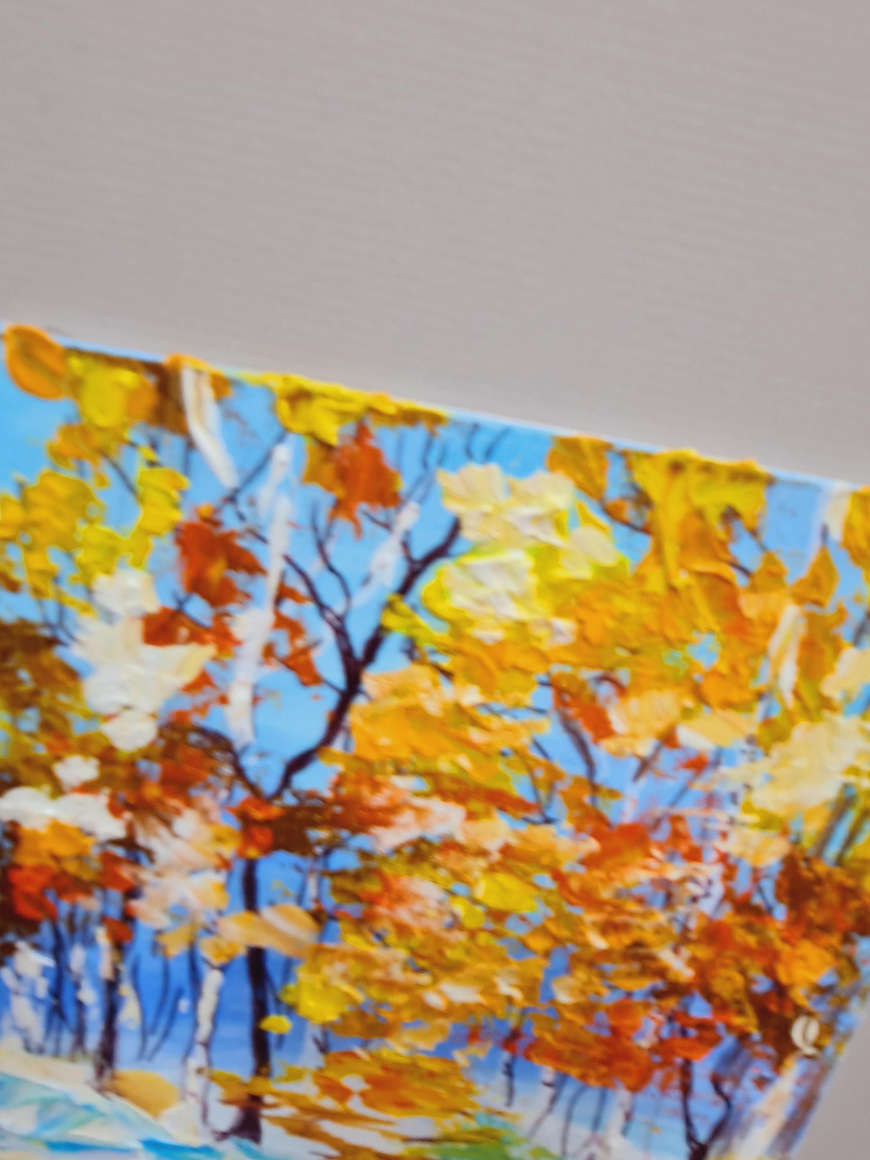 The triptych is Autumn. Landscape in oil . Volskaya Lilia For Sale 3