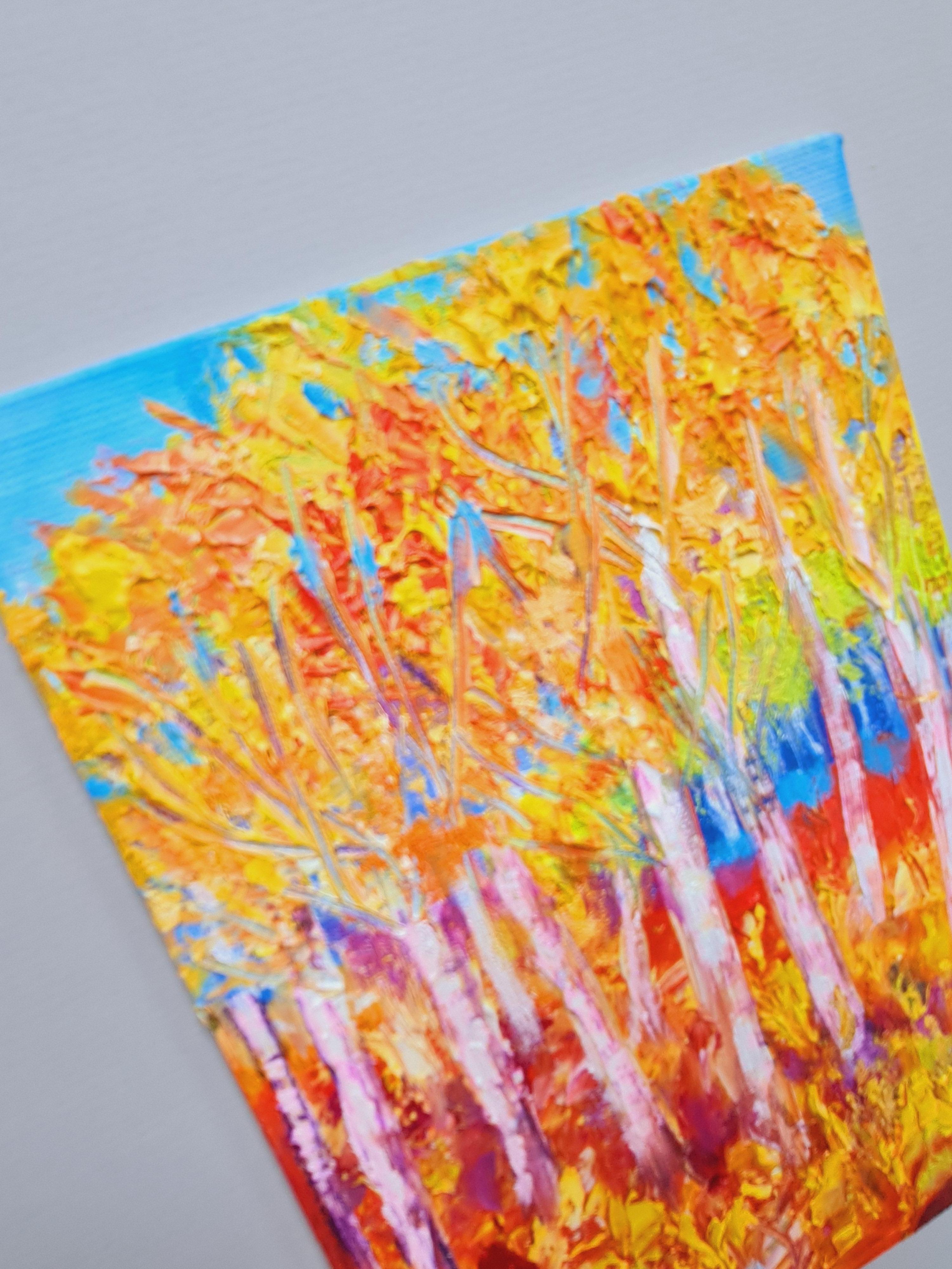 The triptych is Autumn. Landscape in oil . Volskaya Lilia For Sale 4