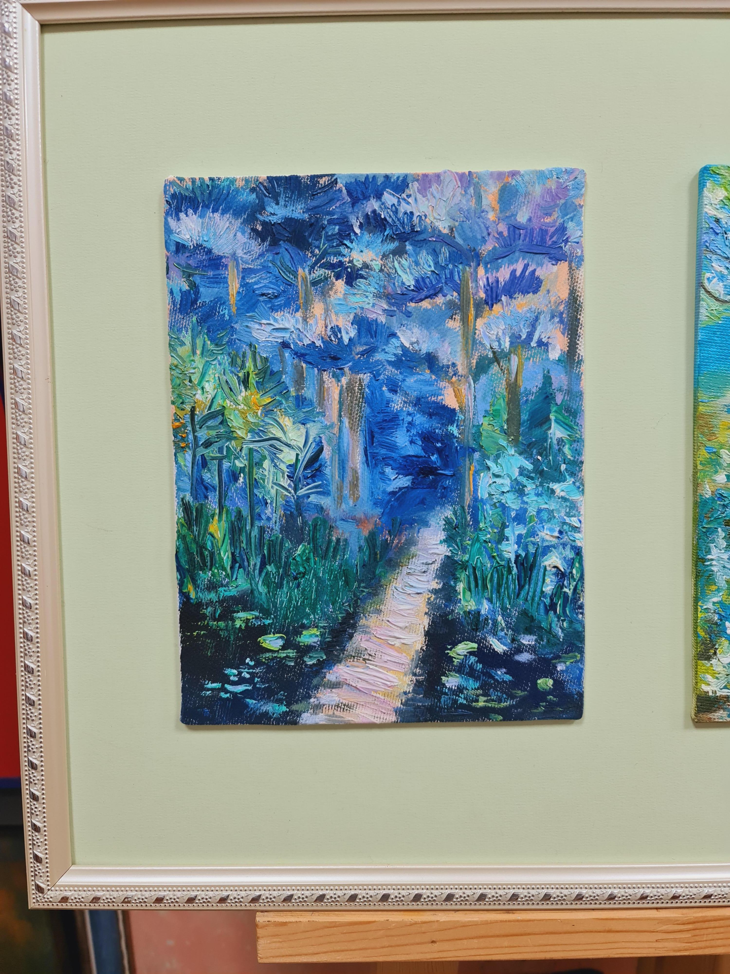 Il trittico è primaverile. Paesaggio ad olio . Volskaya Lilya - Painting Impressionismo di Lilya Volskaya