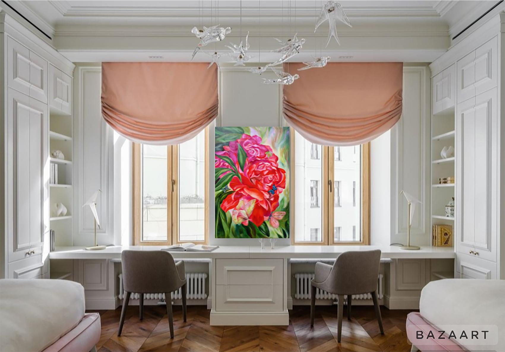 L'image est lumineuse, saturée d'arômes des tropiques. Les tubéreuses sont en pleine floraison. Les papillons sont un symbole de vie. Des fleurs odorantes vous entourent de toutes parts. Une combinaison exotique de floraison luxuriante et de