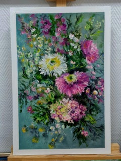Was erzählen dir die Blumen? Öl-Stillleben mit Astern aus dem Vol