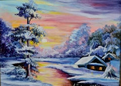 Winter in the village" realistic landscape of the VolskyaLily.