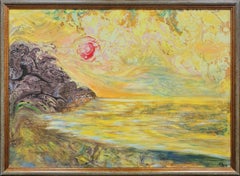 Yellow seascape in the style of Monet" impressionism painting by Volskaya Lilya