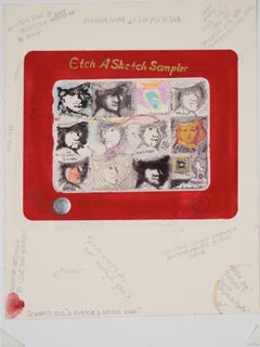 "Etch A Sketch Sampler" - 1989 Multimedia auf Papier