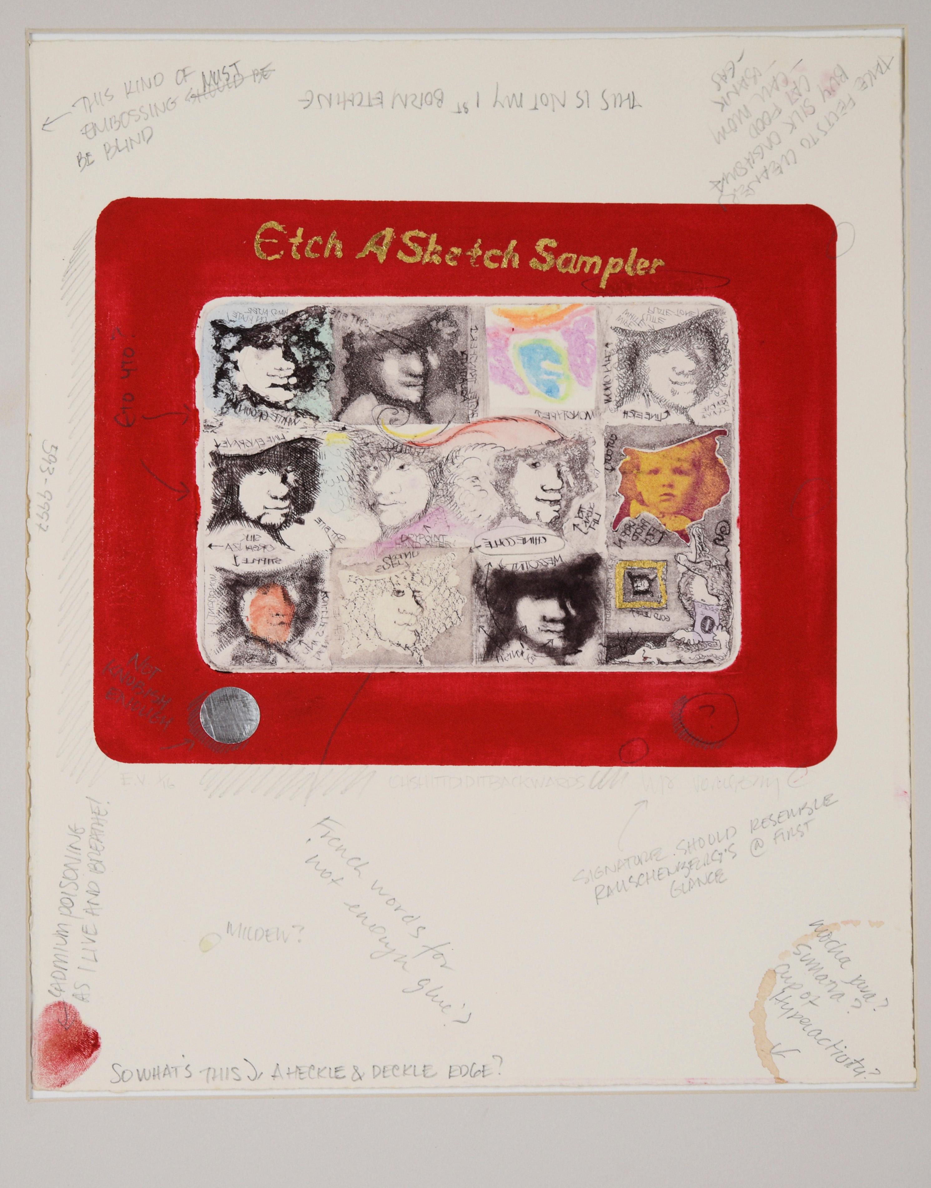 "Muestrario Etch A Sketch" - 1989 Multimedia sobre papel