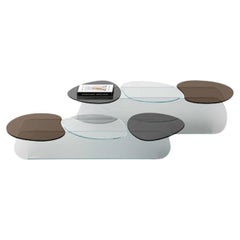 Lilypad Glass Coffee/Cocktail Table. Designed by Karim Rashid, Made in Italy 