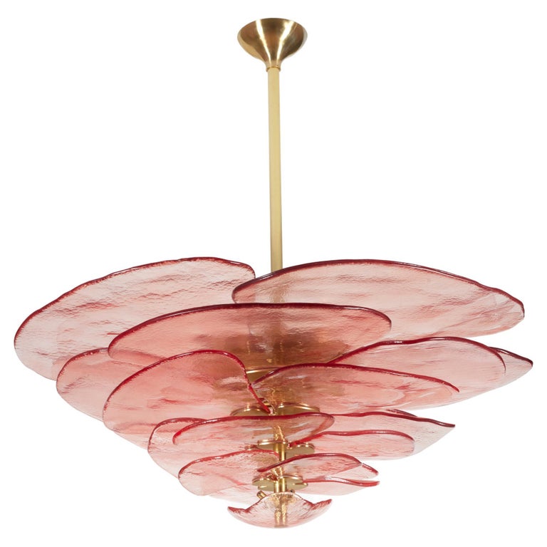 Laura Gonzalez Pink Lilypad Chandelier, 2022, offered by Pravda Collection