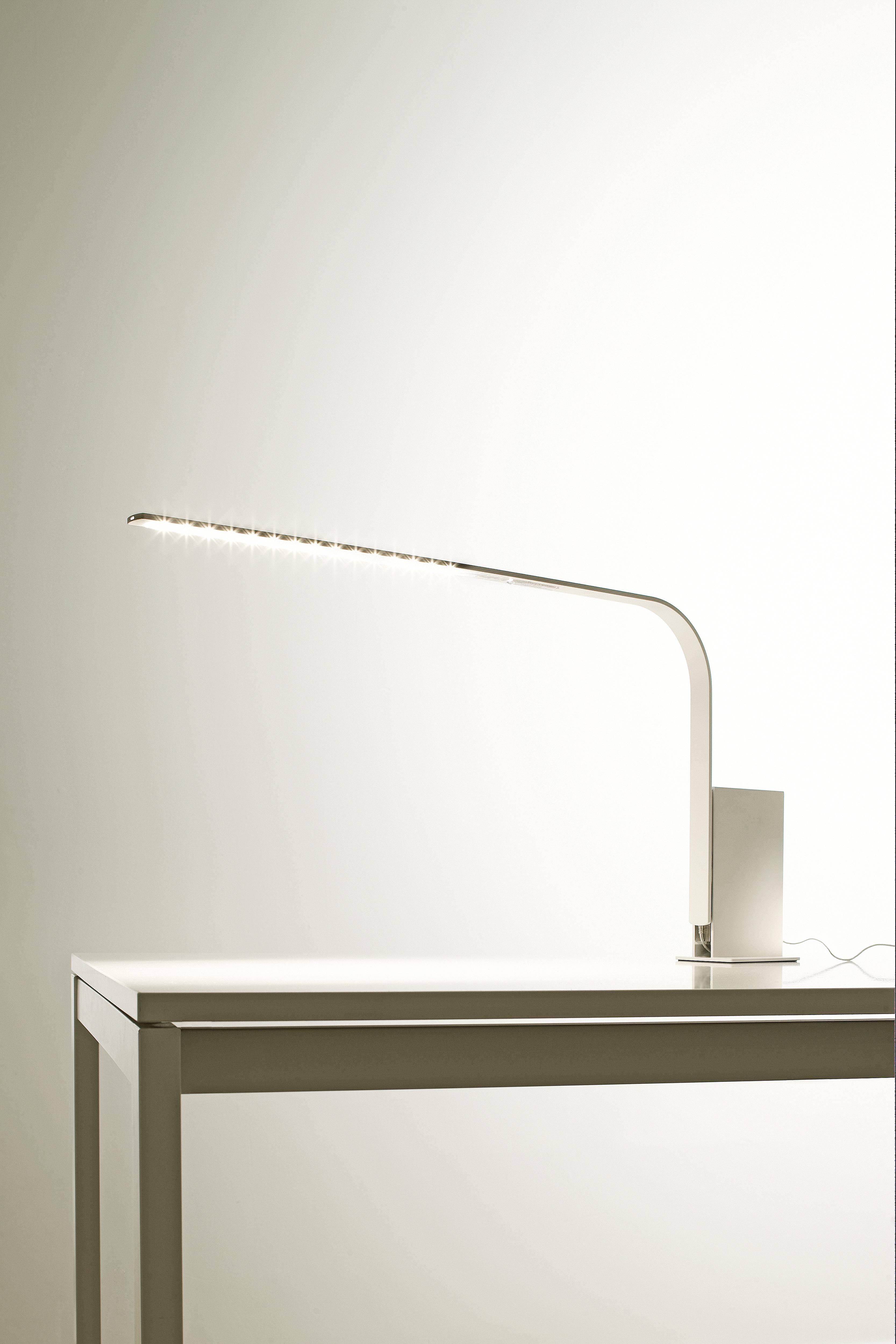 American Lim L Table Lamp in Brushed Silver by Pablo Designs