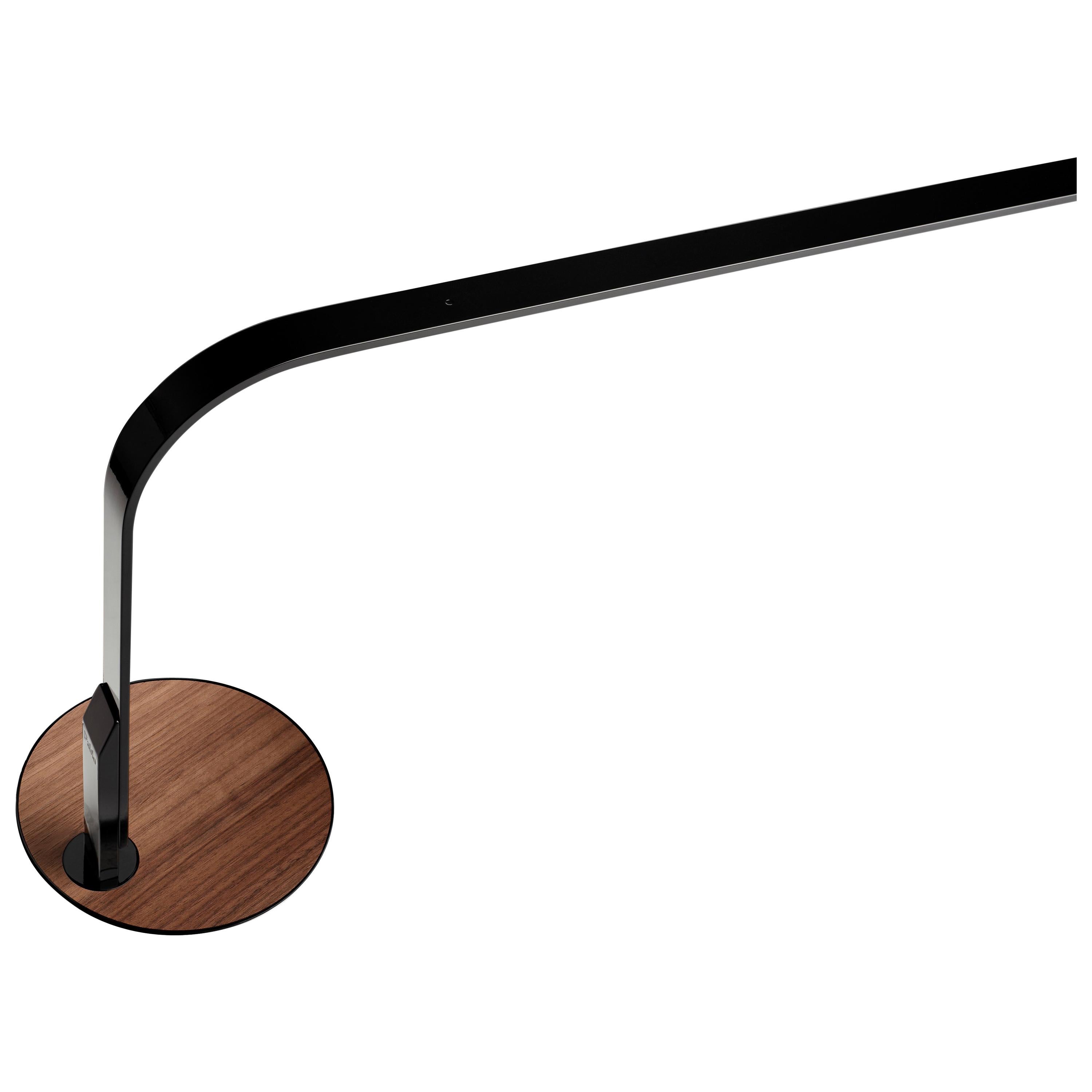 Lim360 Table Lamp in Black and Walnut by Pablo Designs For Sale