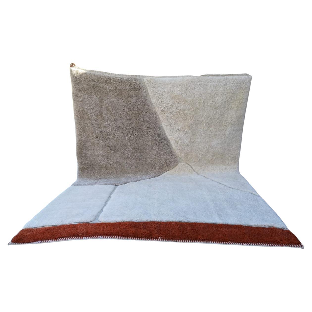 Lima Tappeto personalizzato in lana berbera Moderno tessuto a mano Grande Minimalista Contemporaneo in vendita