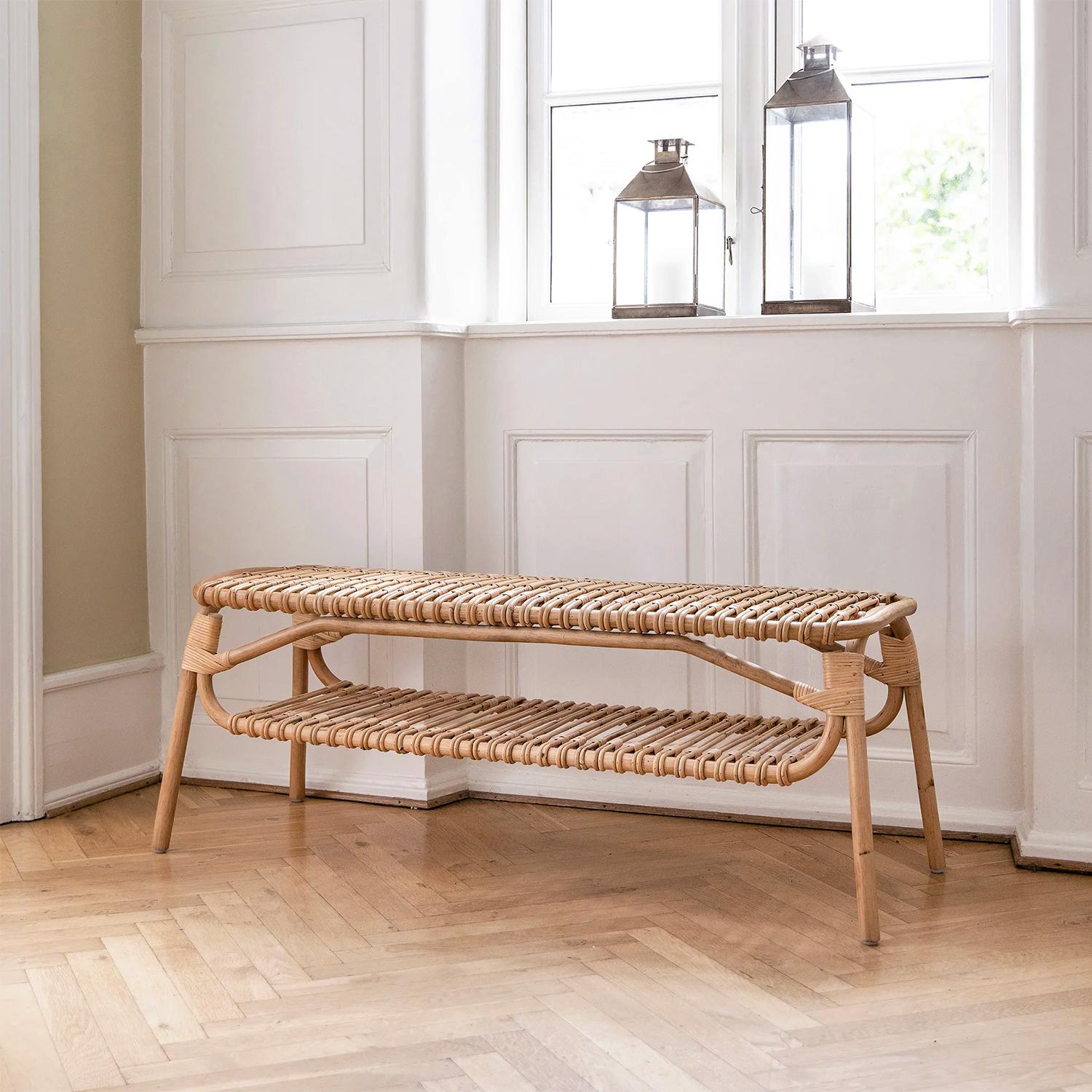 Lima Rattan Bench In New Condition For Sale In Paris, FR